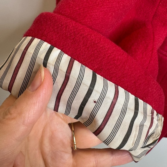 J. Crew vintage wool cashmere Vibrant oversized Red Women's Blazer size 10 - Picture 5 of 10